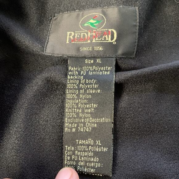 Vintage Red Head Camo Insulated Jacket Detachable Hood Mens XL MossyOak Hunting - Picture 5 of 15